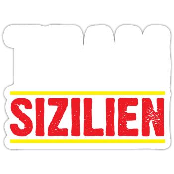 Sizilianer Sizilianisch Sizilien - Sticker Größe S (10 x 10 cm) - Mattweiß - Vorne