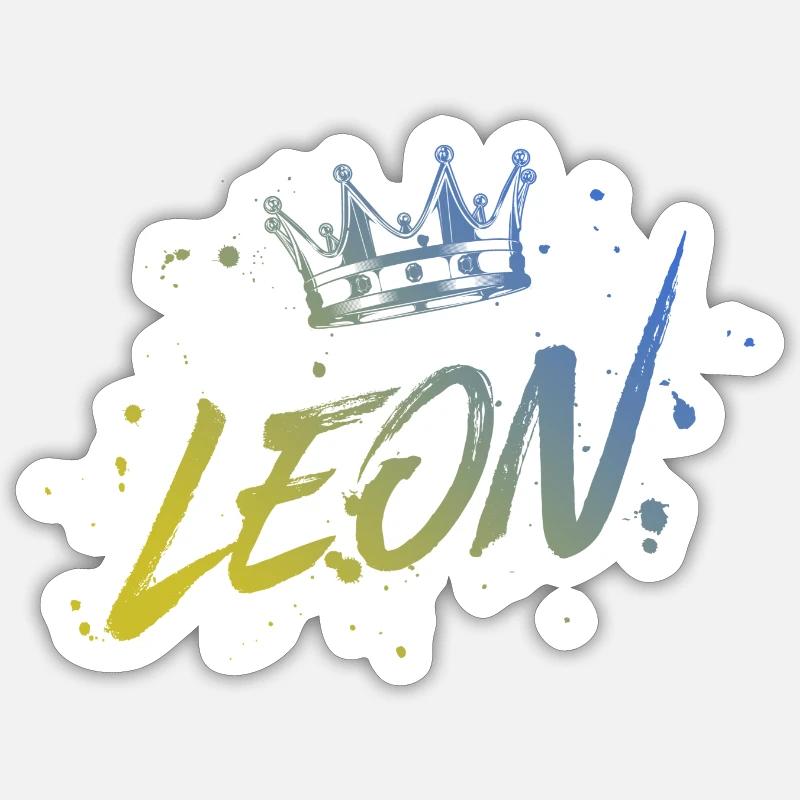 Leon - Sticker size S (10 x 10 cm) - white matte