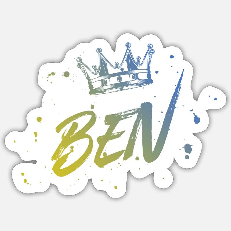 Benoît - Sticker taille S (10 x 10 cm) - blanc mat