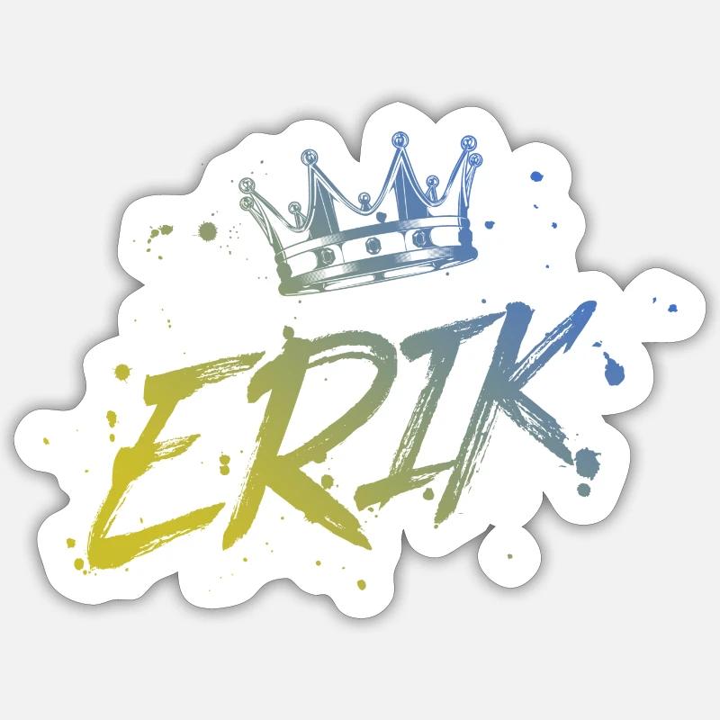 Erik - Sticker Größe S (10 x 10 cm) - Mattweiß