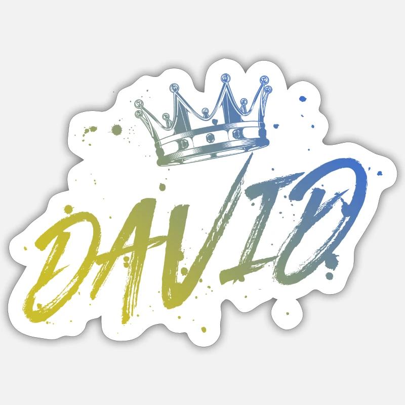 David - Sticker size S (10 x 10 cm) - white matte