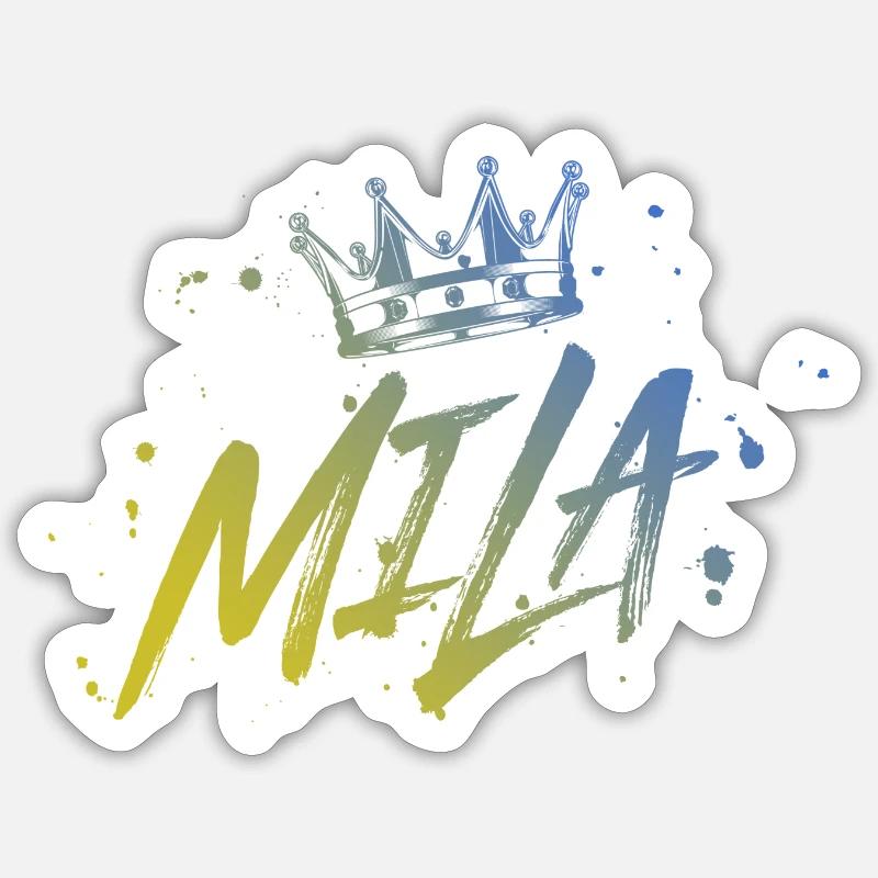 Mila - Sticker size S (10 x 10 cm) - white matte