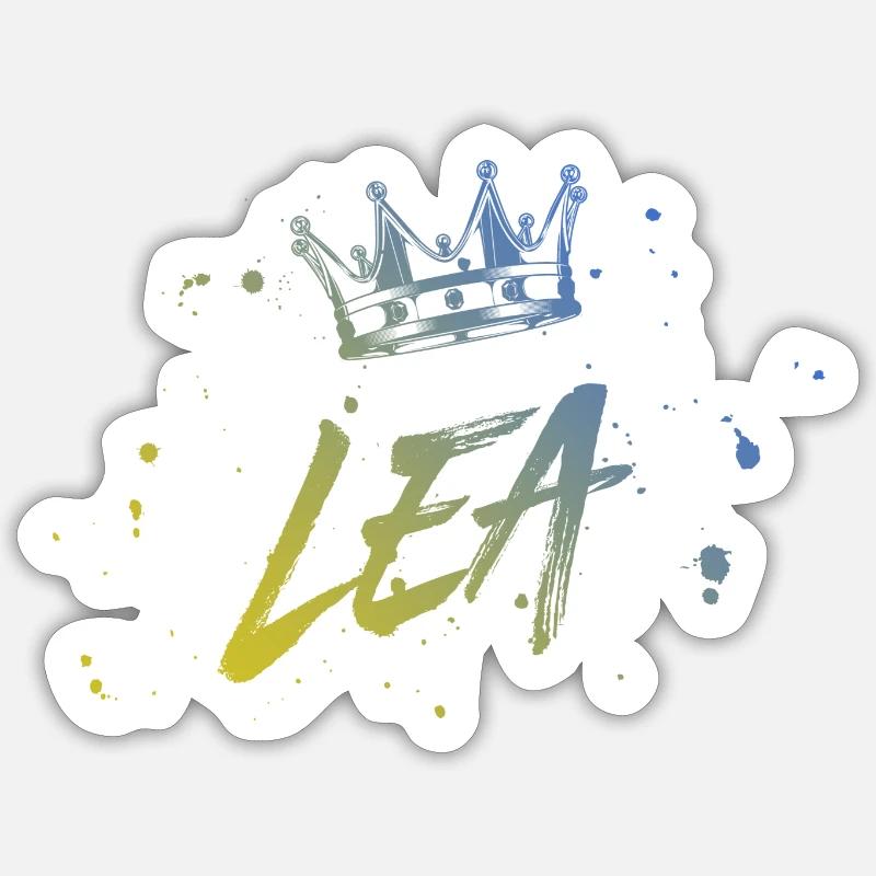 Léa - Sticker taille S (10 x 10 cm) - blanc mat