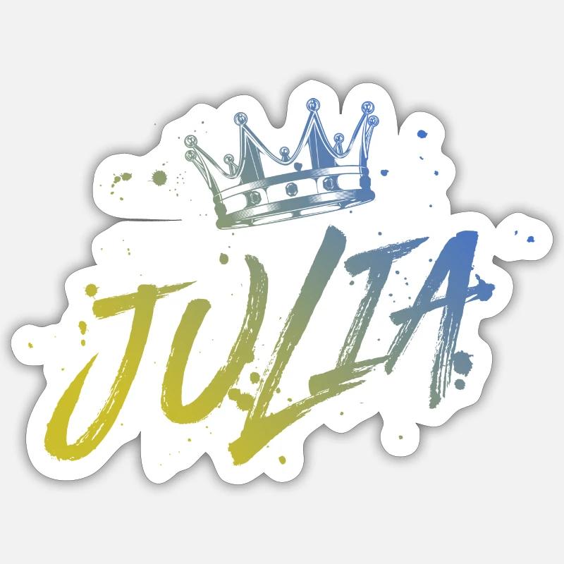 Julia - Sticker size S (10 x 10 cm) - white matte