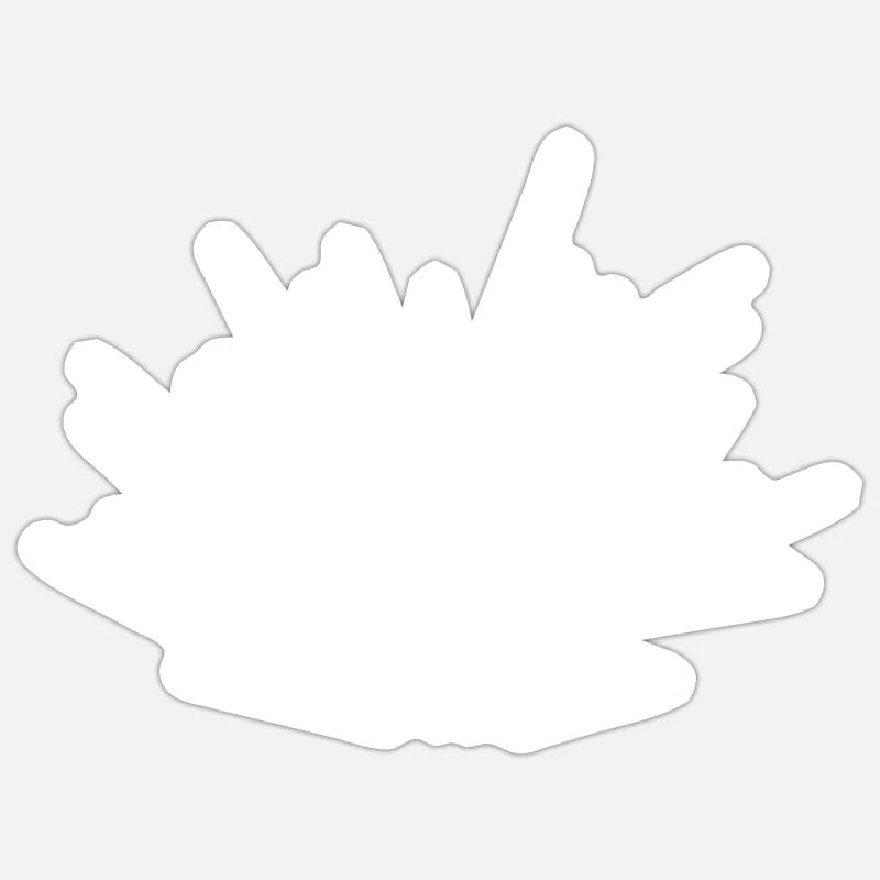 Explosion comique - Sticker taille S (10 x 10 cm) - blanc mat