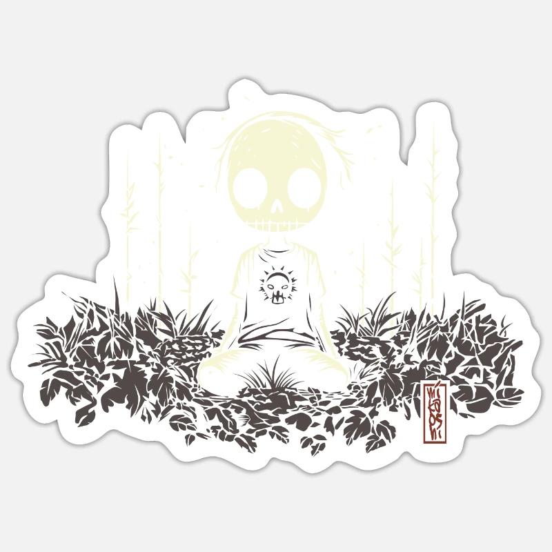 Trieste Schedel Sticker maat S (10 x 10 cm)