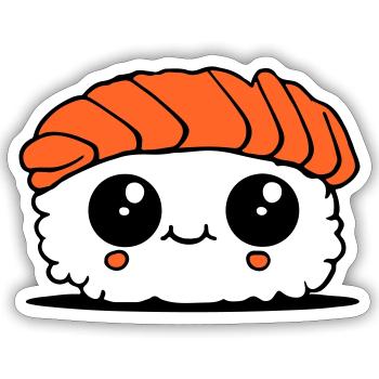 SUSHI-Spaß - Sticker Größe S (10 x 10 cm) - Mattweiß - Vorne
