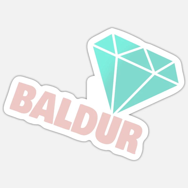 Diamond Baldur - Sticker size S (10 x 10 cm) - white matte
