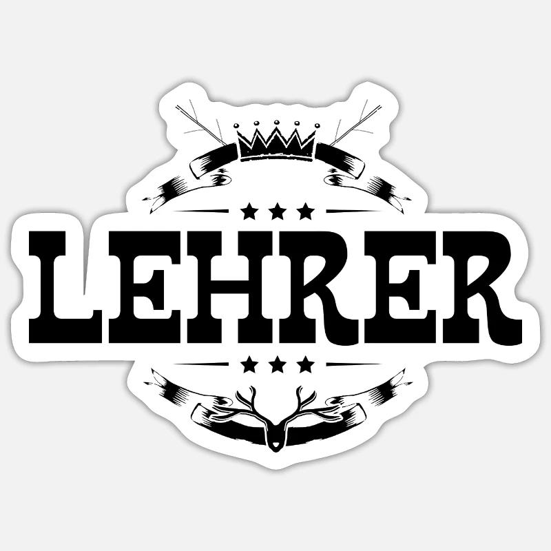 Lehrer Beruf Sticker Größe S (10 x 10 cm)