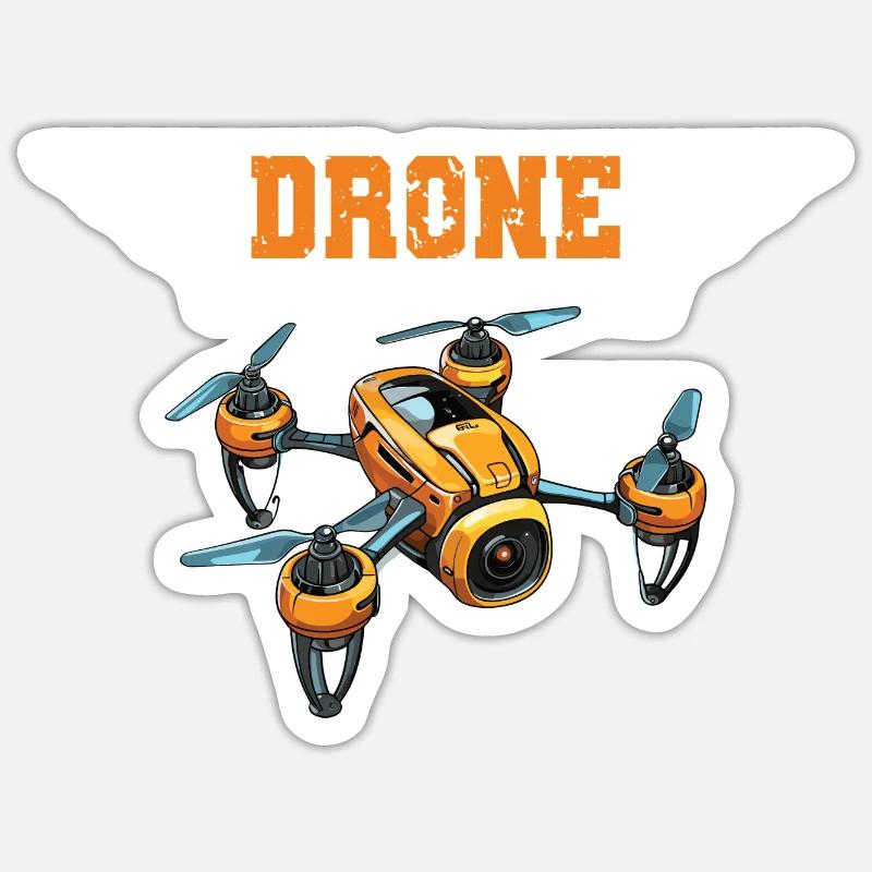 Drone Pilot Drones Copter FPV UAS Pilot Drone Sticker taille S (10 x 10 cm)