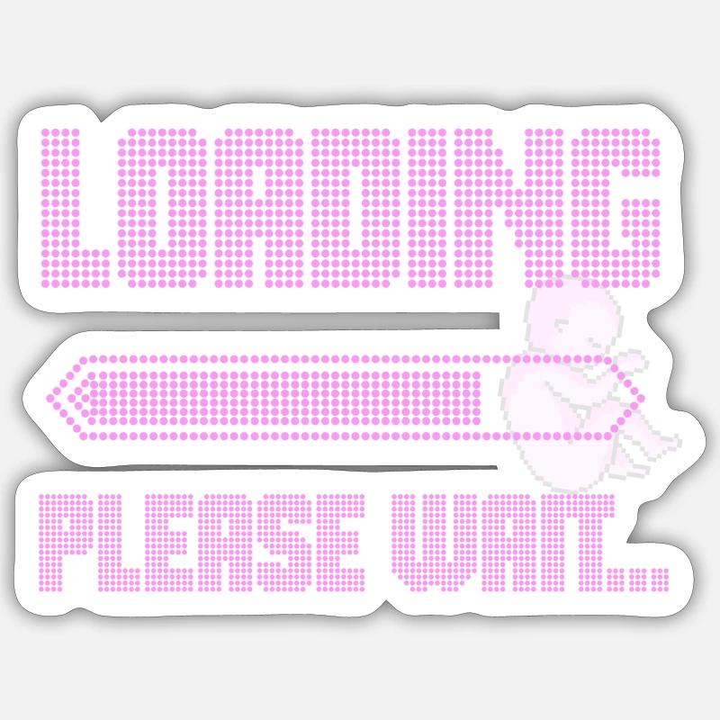 Baby-Loading - Sticker Größe S (10 x 10 cm) - Mattweiß