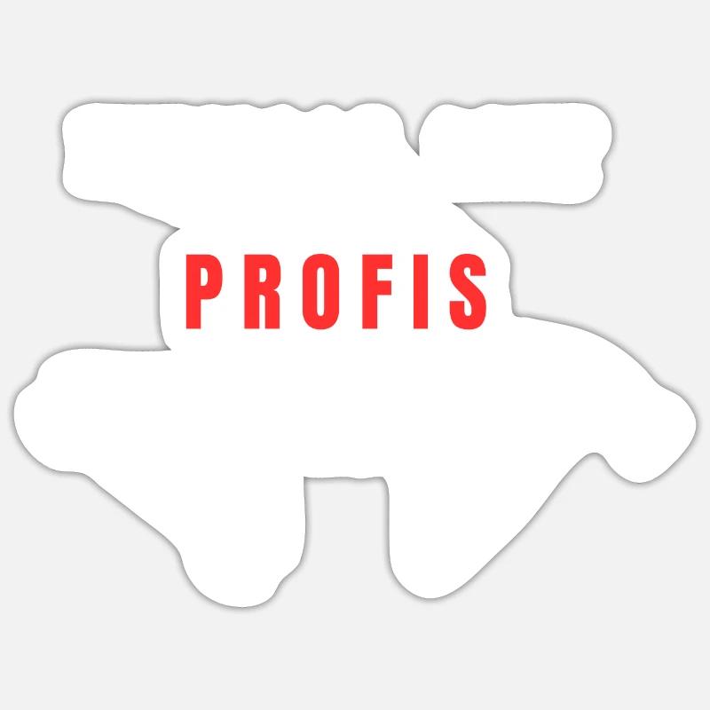 Einmal mit Profis arbeiten Hell Sticker Größe S (10 x 10 cm)