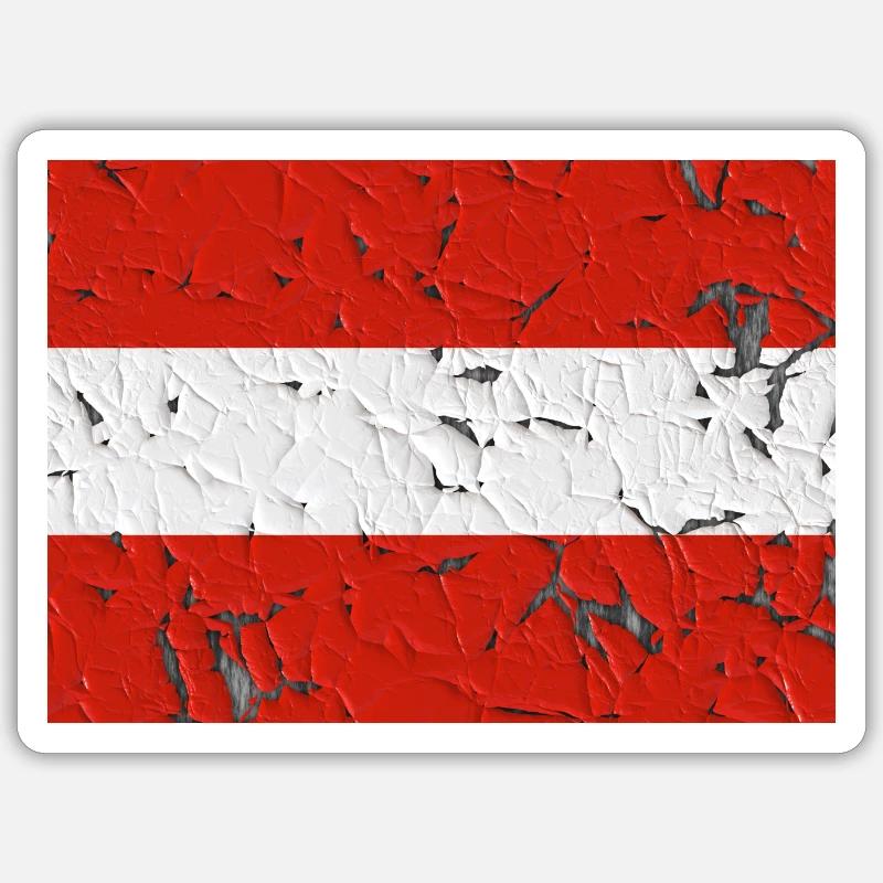 Gift for Austria - Sticker size S (10 x 10 cm) - white matte