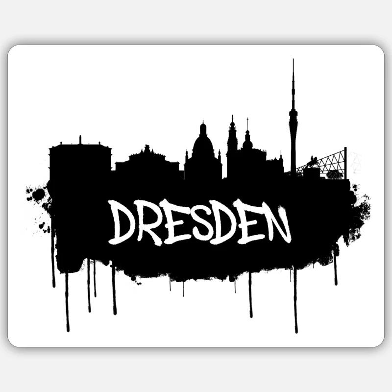 Dresden Graffiti Skyline Sticker Größe S (10 x 10 cm)