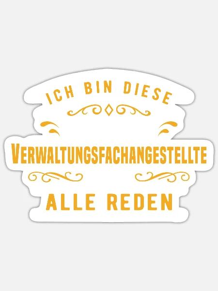 Stadtverwaltung Büro Verwaltungsfachangestelte - Sticker Größe S (10 x 10 cm) - Mattweiß