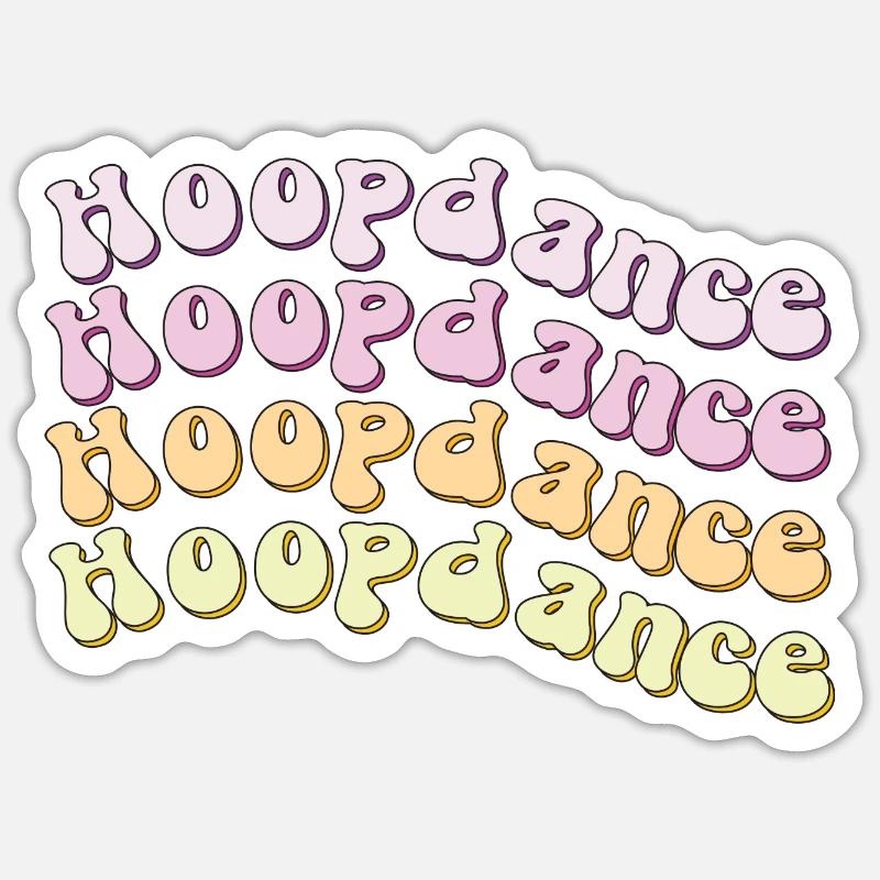 Hoopdance - Sticker Größe S (10 x 10 cm) - Mattweiß