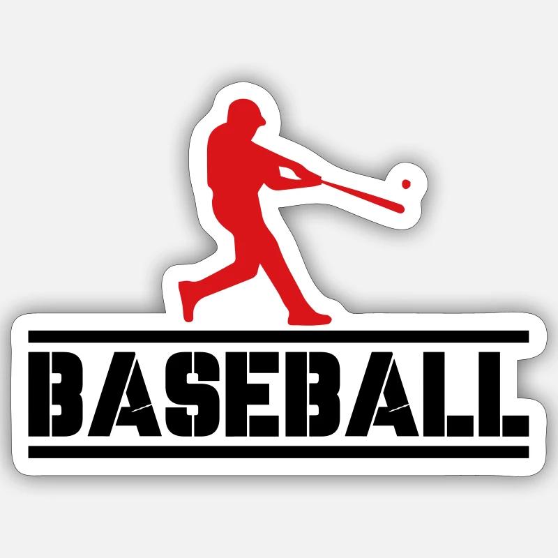 Baseball 02 - Sticker size S (10 x 10 cm) - white matte