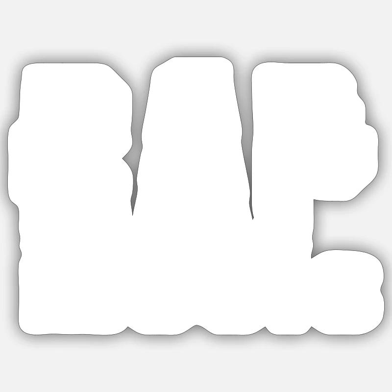 Conception de musique rap découpée Sticker taille S (10 x 10 cm)