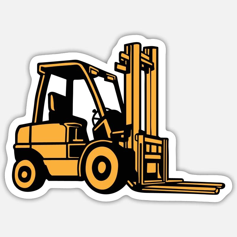 Gabelstapler Gabelstapler Gabelstapler Sticker Größe S (10 x 10 cm)