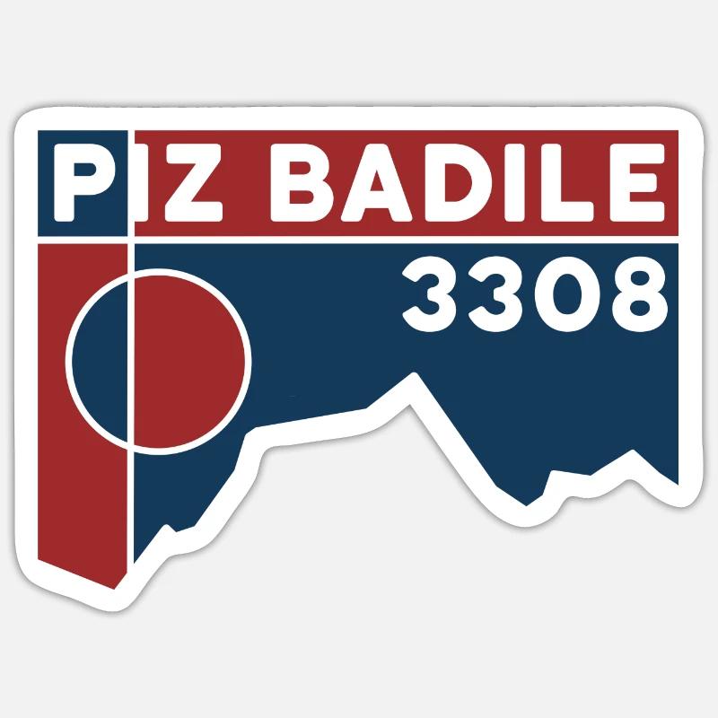 Piz Badile Normal Path Mountain Guide North Face Climbing Sticker size S (10 x 10 cm)