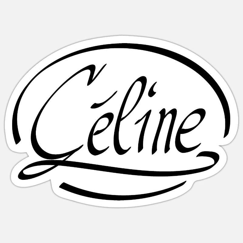 Céline - Sticker size S (10 x 10 cm) - white matte