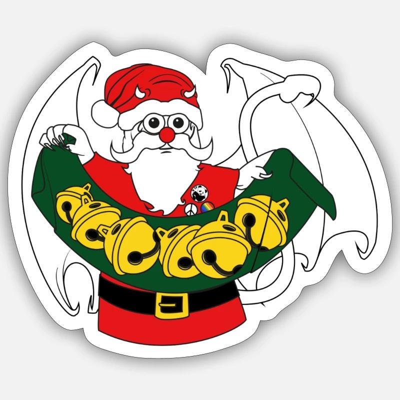noel - Sticker taille S (10 x 10 cm) - blanc mat