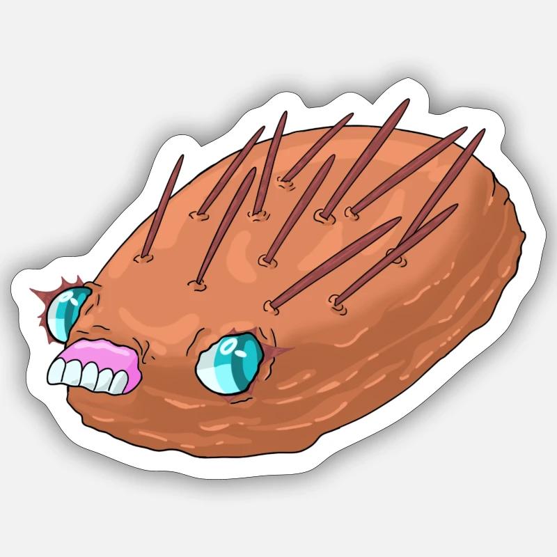 Igel-Kuchen Sticker Größe S (10 x 10 cm)