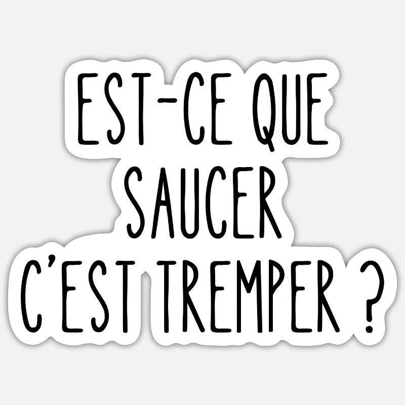 saucer c'est tromper - Sticker taille S (10 x 10 cm) - blanc mat