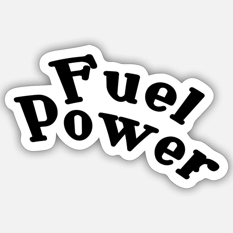 Puissance du carburant - Sticker taille S (10 x 10 cm) - blanc mat