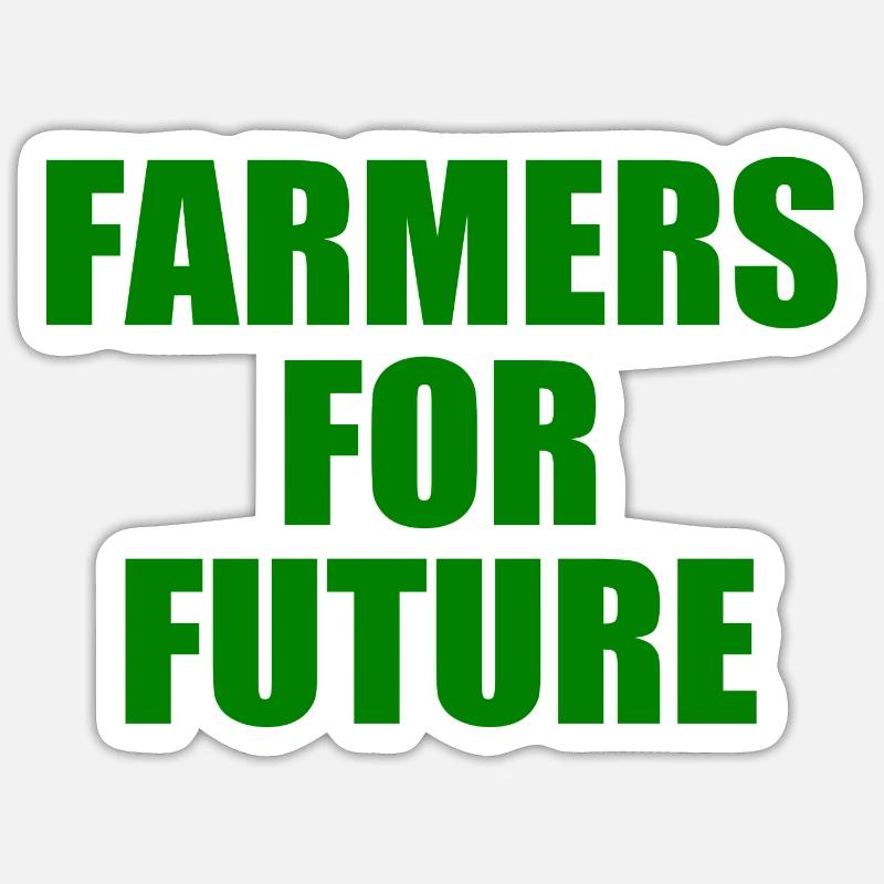 farmers for future - Sticker taille S (10 x 10 cm) - blanc mat
