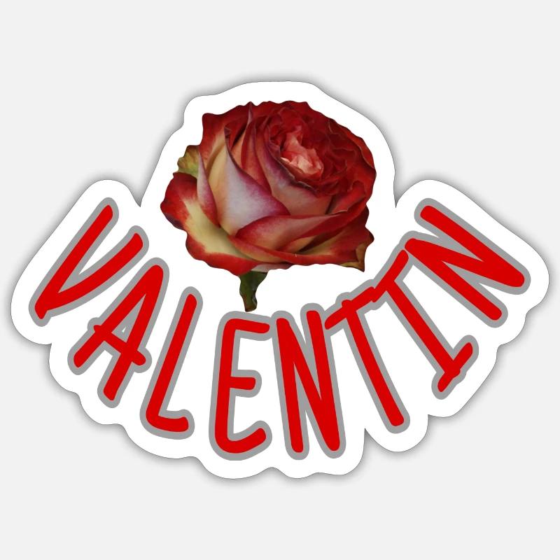 VALENTIN - Sticker Größe S (10 x 10 cm) - Mattweiß