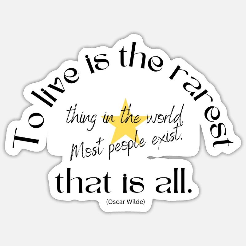 Conception de citation inspirante étoilée - Sticker taille S (10 x 10 cm) - blanc mat
