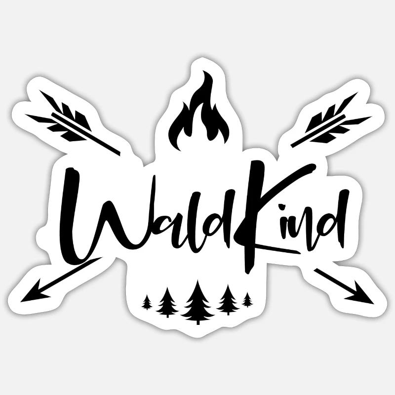 Waldkind - Sticker Größe S (10 x 10 cm) - Mattweiß