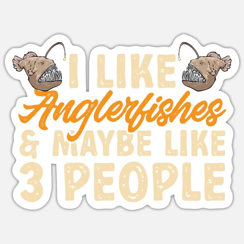 Frogfish Deep Sea Angler Angler Fish Sticker size S (10 x 10 cm)