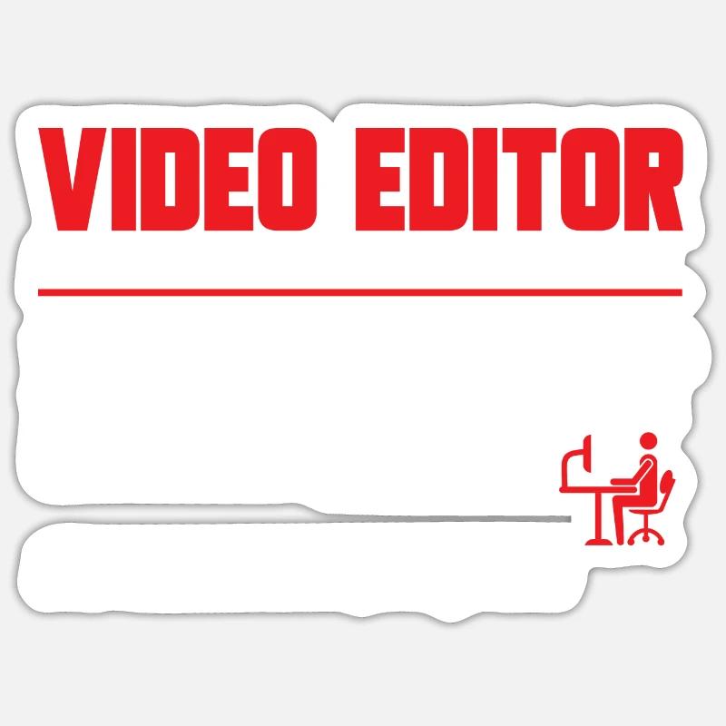 Editor video Filmmaker Videografo Sticker formato S (10 x 10 cm)