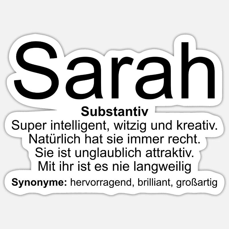 Name Definition Sarah Sticker Größe S (10 x 10 cm)