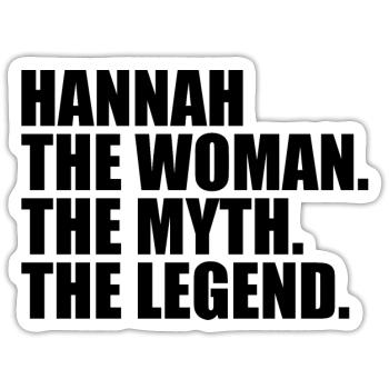 Woman Mythos Legende Name Hannah - Sticker Größe S (10 x 10 cm) - Mattweiß - Vorne