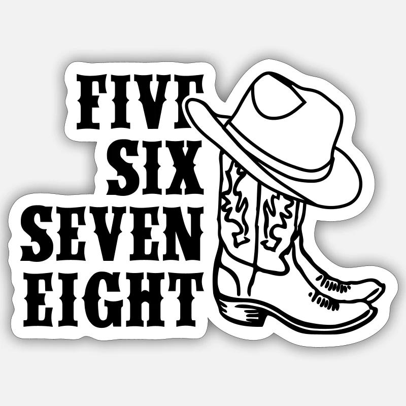 Five six seven eight Linedance Sticker Größe S (10 x 10 cm)