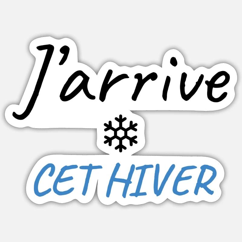 Bébé arrive - modèle hiver Sticker taille S (10 x 10 cm)