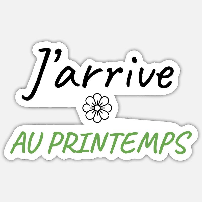 Bébé arrive - modèle printemps Sticker taille S (10 x 10 cm)