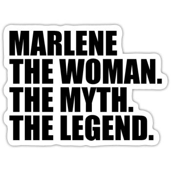 Woman Mythos Legende Name Marlene - Sticker Größe S (10 x 10 cm) - Mattweiß - Vorne