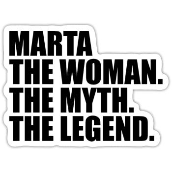 Woman Mythos Legende Name Marta - Sticker Größe S (10 x 10 cm) - Mattweiß - Vorne