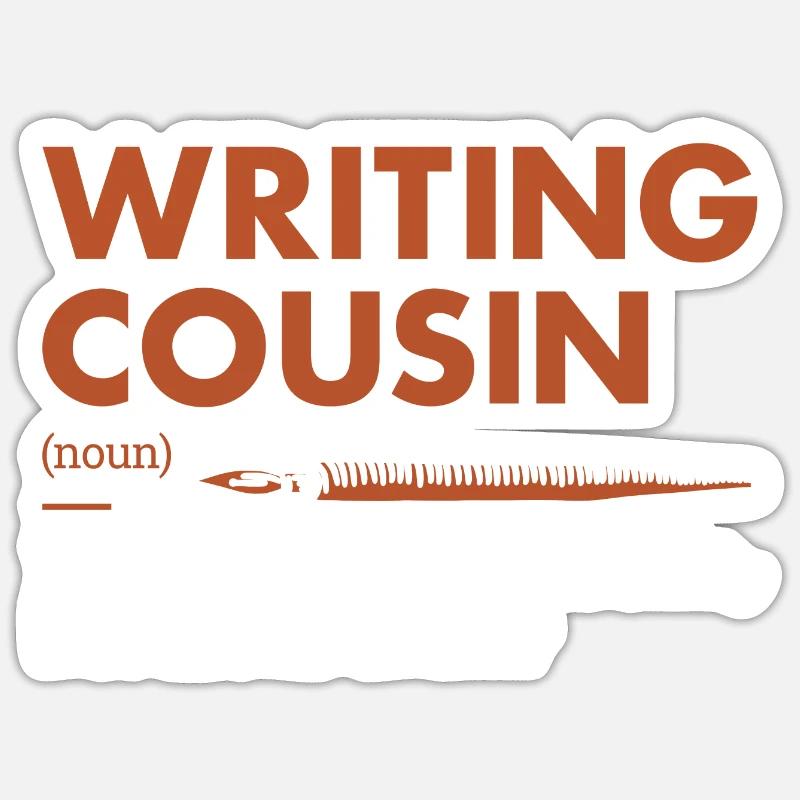 Écrivain Cousin Définition Écriture Sticker taille S (10 x 10 cm)