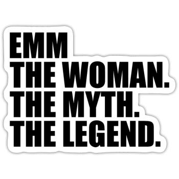 Woman Myth Legend Name Emm - Sticker size S (10 x 10 cm) - white matte - Front