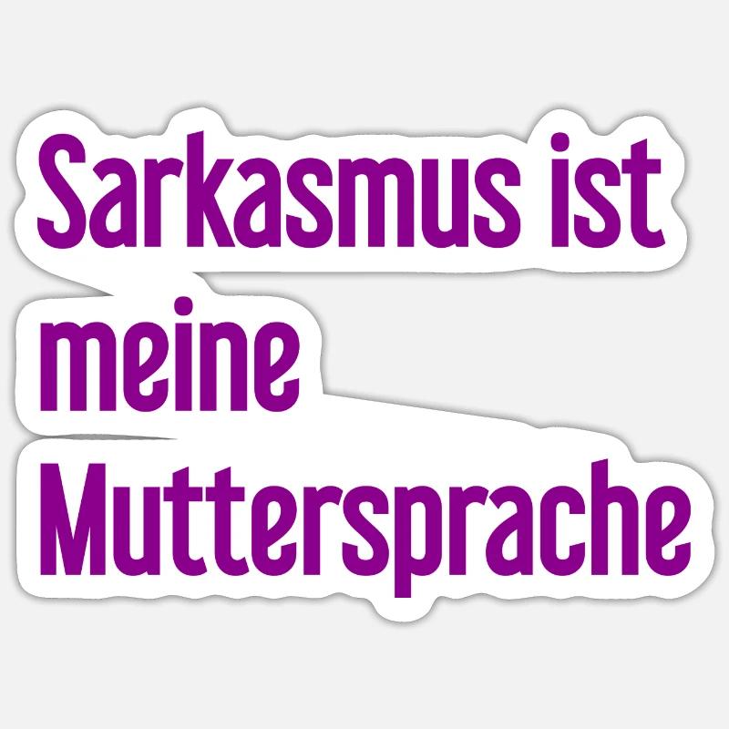 Sarkasmus-Profi - Sticker Größe S (10 x 10 cm) - Mattweiß