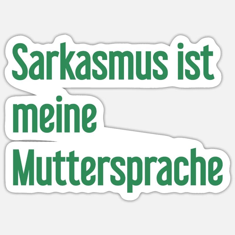 Sarcasme Pro - Sticker taille S (10 x 10 cm) - blanc mat