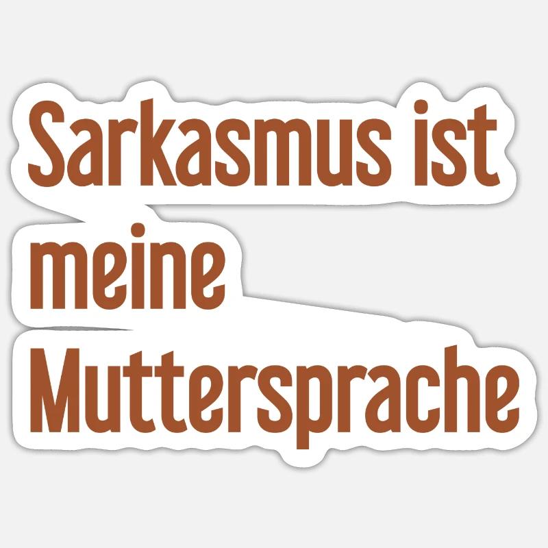 Sarcasme Pro - Sticker taille S (10 x 10 cm) - blanc mat