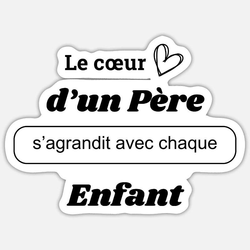 Das Herz eines Vaters wächst Sticker Größe S (10 x 10 cm)