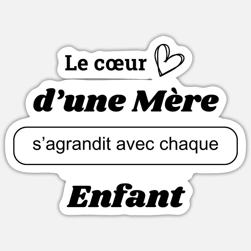 Das Herz einer Mutter wächst Sticker Größe S (10 x 10 cm)