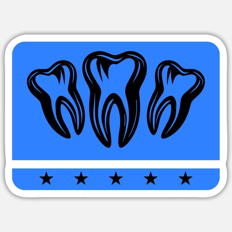 Dentiste Dentiste Dentaire Icône - Sticker taille S (10 x 10 cm) - blanc mat